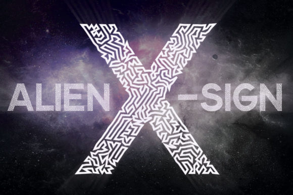 Alien X Sign Font for Handmade Creations