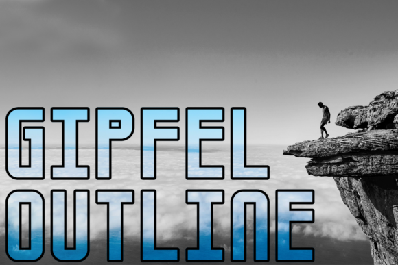 Gipfel Outline: A Bold Display Font for Digital Marketing