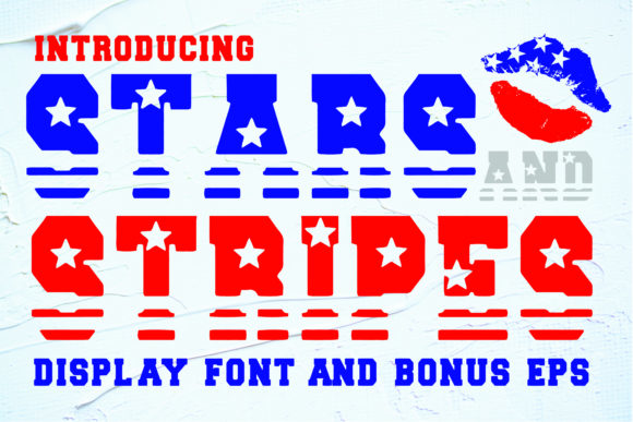 Stars and Stripes Font for Web Design Projects
